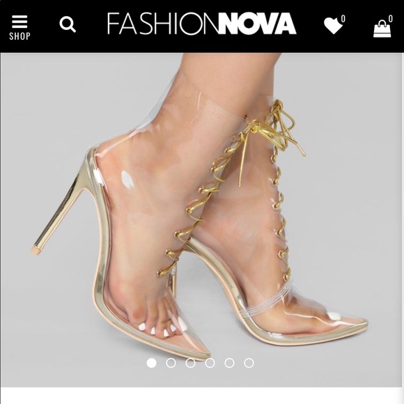 fashion nova clear shoes